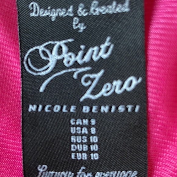 Pretty in pink mini fitted with stitching diagonally back zip Sz 10 - Picture 5 of 8